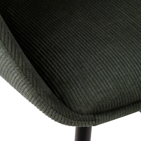Chaise snack velours côtelé vert foncé