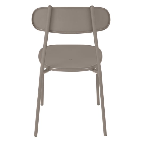 Chaise repas outdoor métal taupe