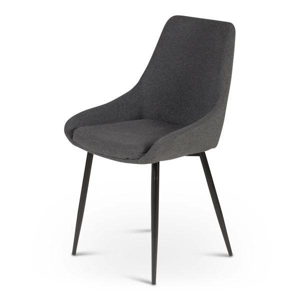 Chaise en tissu gris foncé
