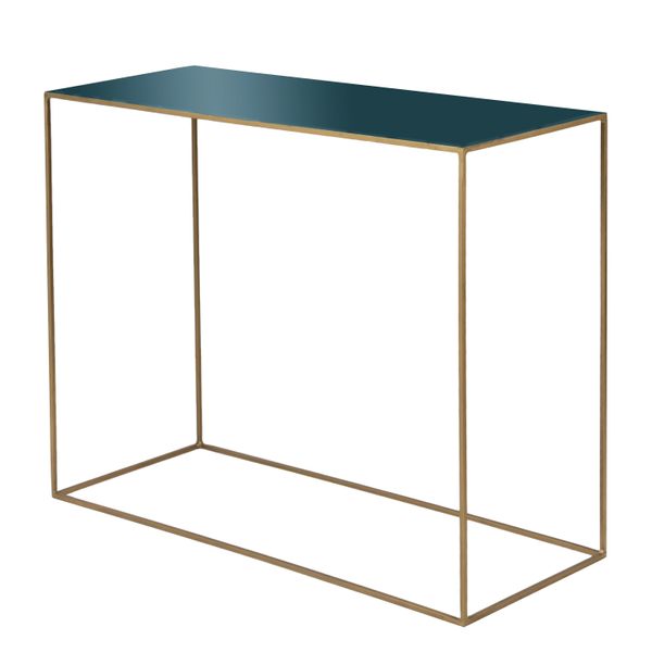 Console métal bleu