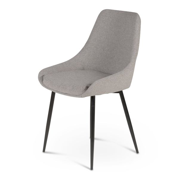 Chaise en tissu gris clair
