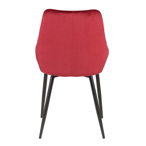 Chaise en velours rouge