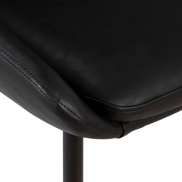 Chaise en PU noir