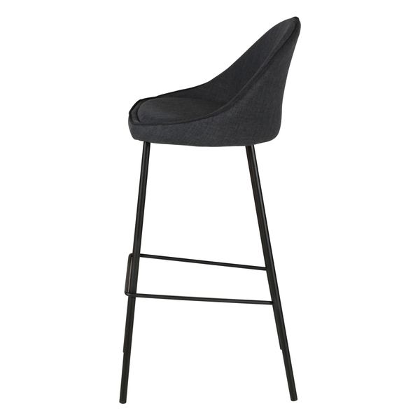 Chaise de bar tissu gris foncé