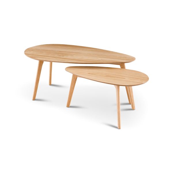 Tables basses gig. naturelles (set de 2)