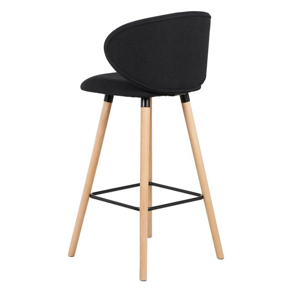 Chaise de bar tissu noir