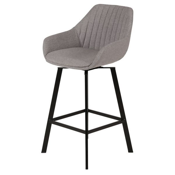 Chaise de bar pivotante gris clair