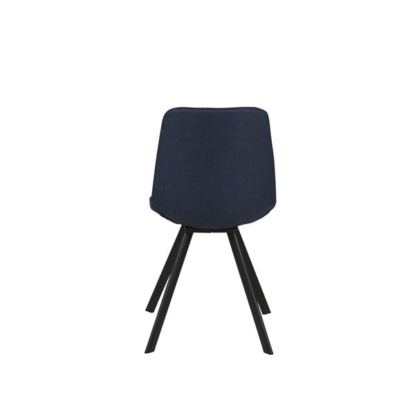 Chaise en tissu bleu marine