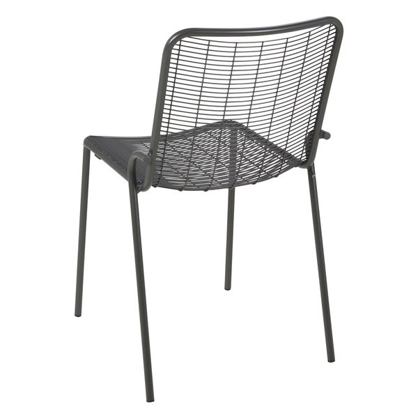 Chaise repas outdoor métal anthracite