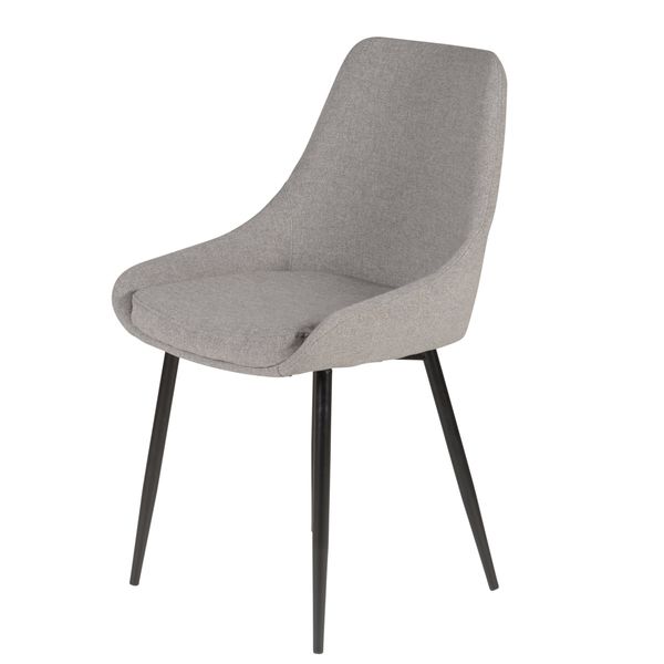 Chaise en tissu gris clair