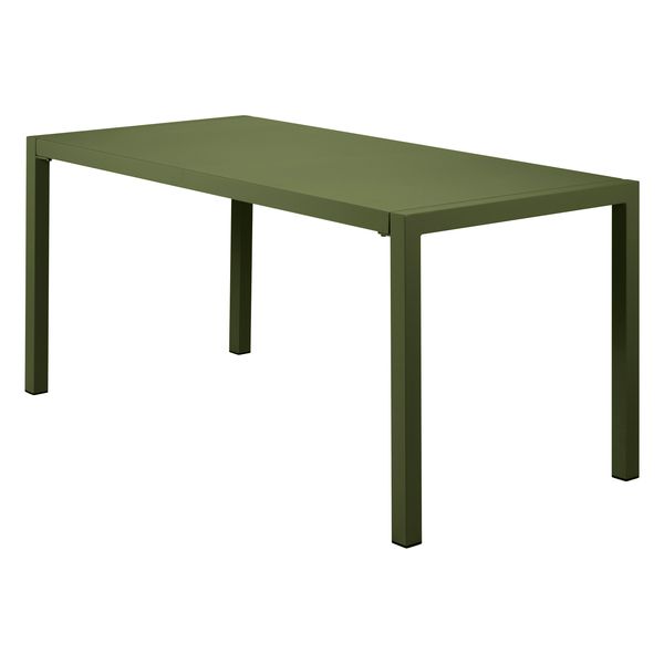Table repas outdoor 160cm métal vert foncé