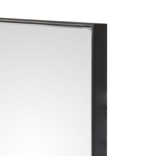 Miroir carré métal noir