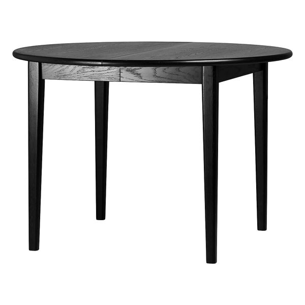 Table repas 110cm avec allonge chêne noir