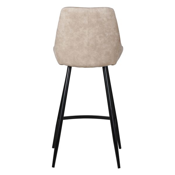 Chaise snack tissu effet daim beige
