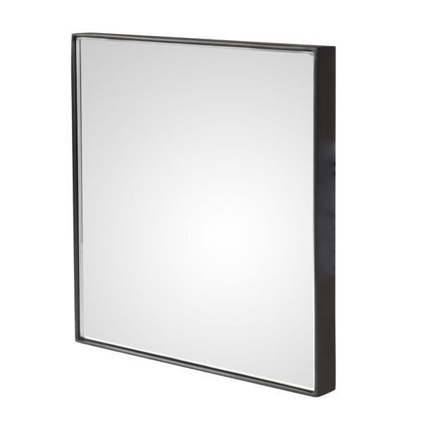 Miroir carré métal noir