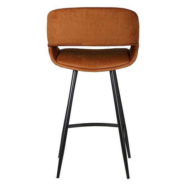 Chaise snack velours côtelé cognac