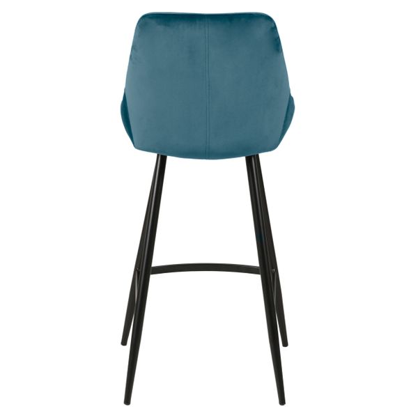 Chaise de bar velours bleu