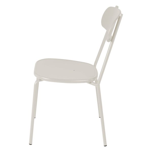 Chaise repas outdoor métal beige
