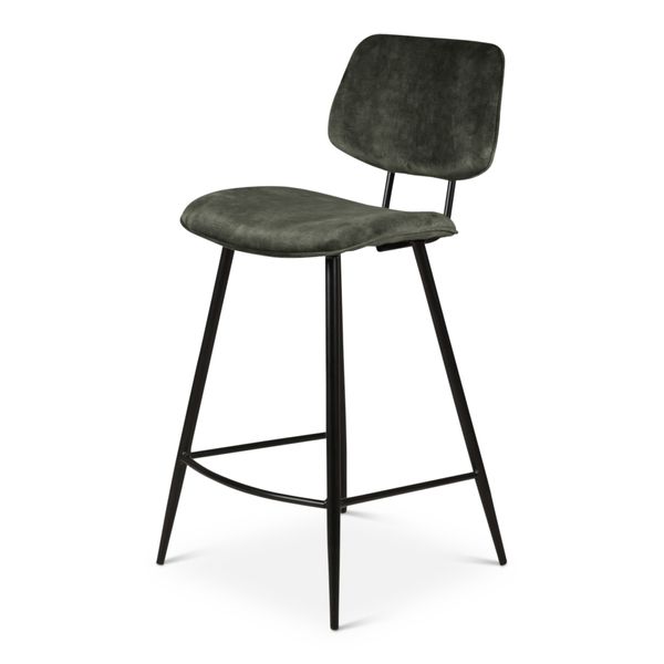 Chaise plan de travail velours verte foncée
