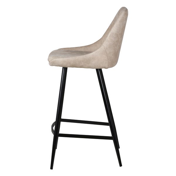 Chaise snack tissu effet daim beige