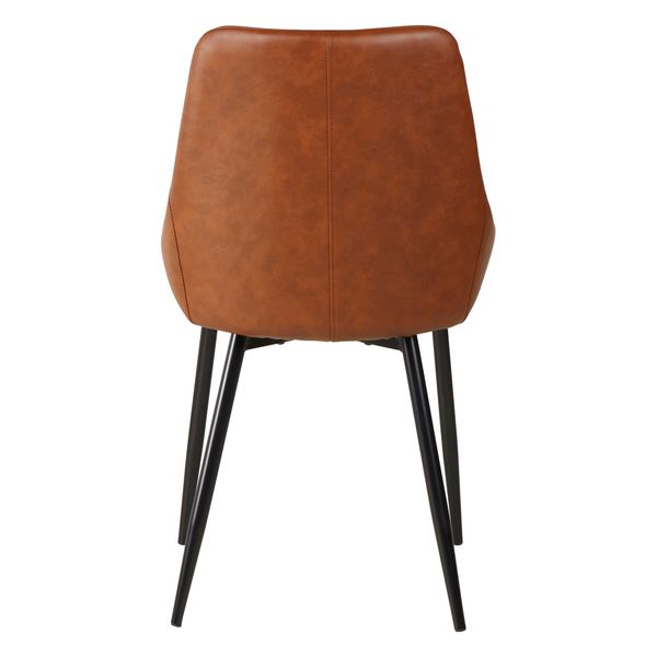 Chaise en PU marron