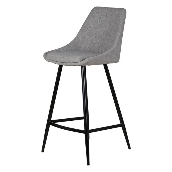 Chaise snack tissu gris clair