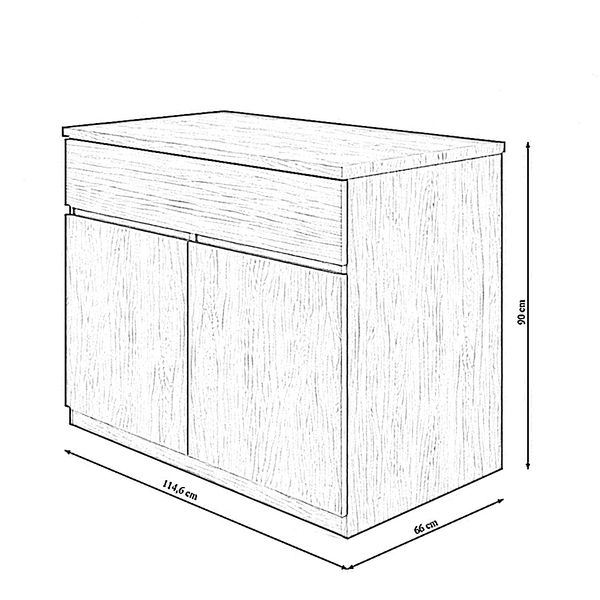 Îlot central cuisine 115cm