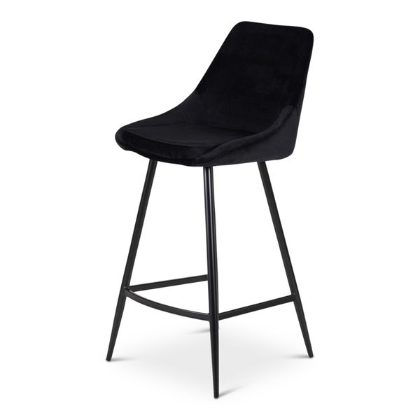 Chaise snack en velours noir