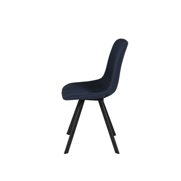 Chaise en tissu bleu marine