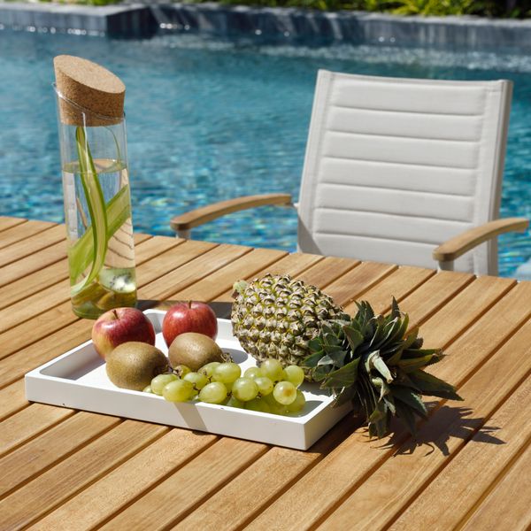 Table repas outdoor 210 cm Teck