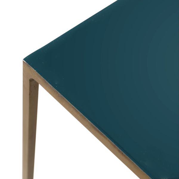 Console métal bleu