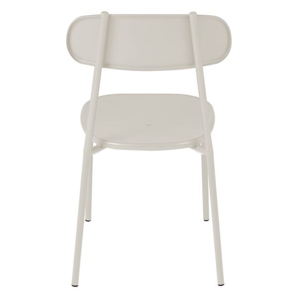 Chaise repas outdoor métal beige