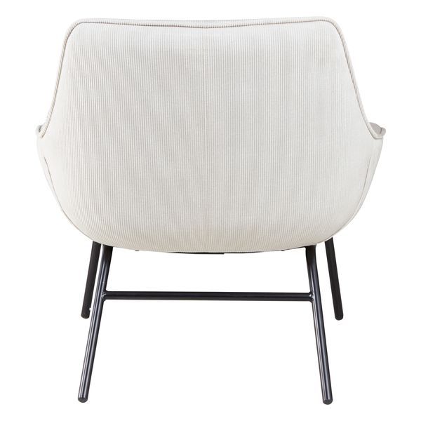 Fauteuil velours côtelé beige