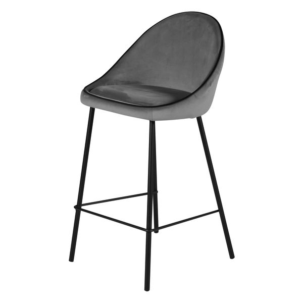 Chaise snack velours anthracite