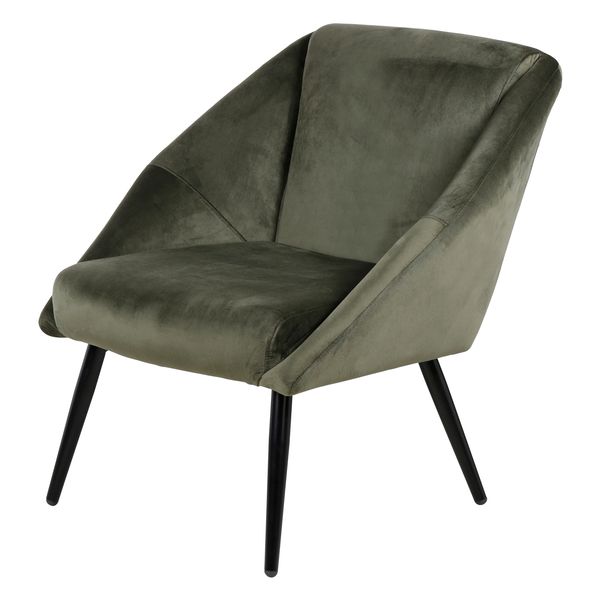 Fauteuil velours vert foncé