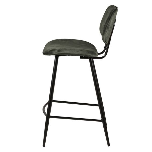 Chaise plan de travail velours verte foncée