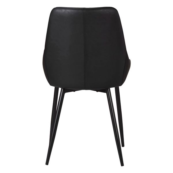 Chaise en PU noir