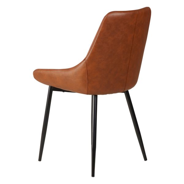Chaise en PU marron