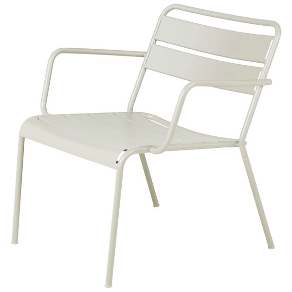 Fauteuil lounge outdoor métal beige