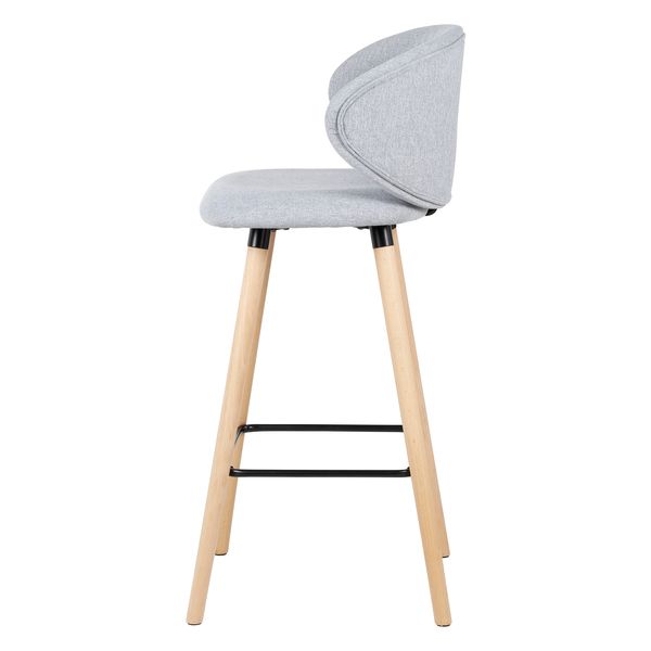 Chaise de bar tissu gris clair