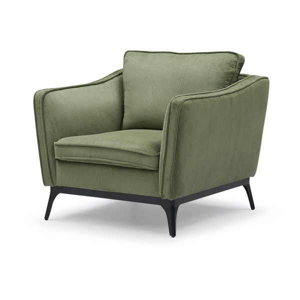 Fauteuil velours côtelé vert sapin