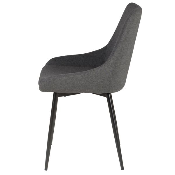 Chaise en tissu gris foncé