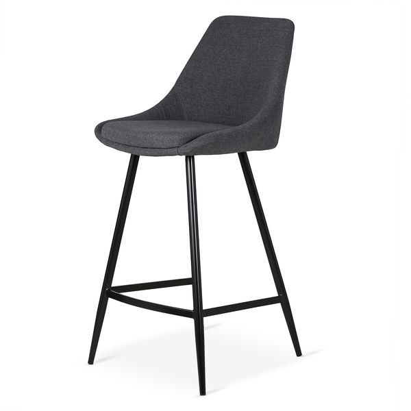 Chaise snack tissu gris foncé