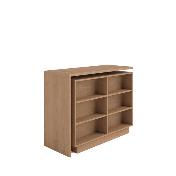 Îlot central cuisine 125cm plateau pivotant