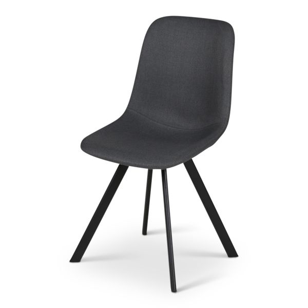Chaise en tissu gris