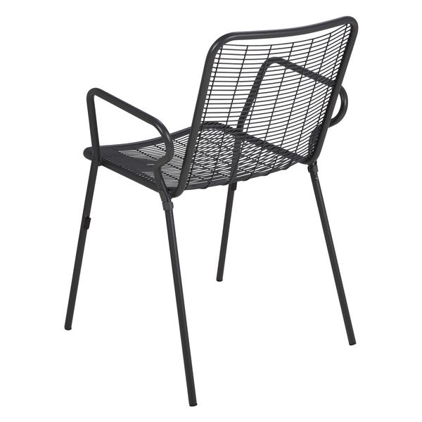 Fauteuil repas outdoor métal anthracite