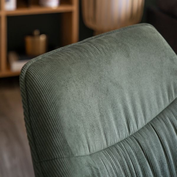 Fauteuil velours côtelé vert sapin