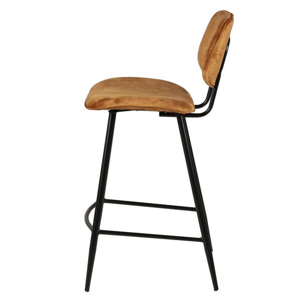 Chaise plan de travail velours ocre