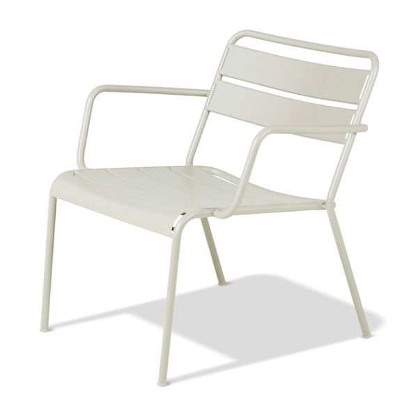 Fauteuil lounge outdoor métal beige