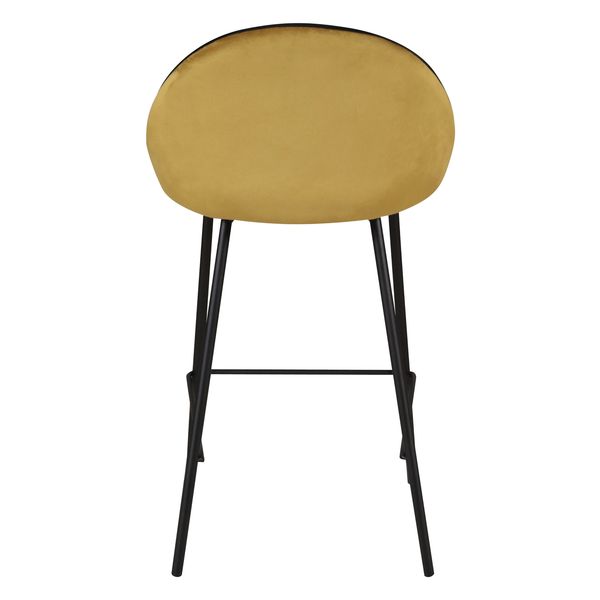 Chaise snack velours ocre